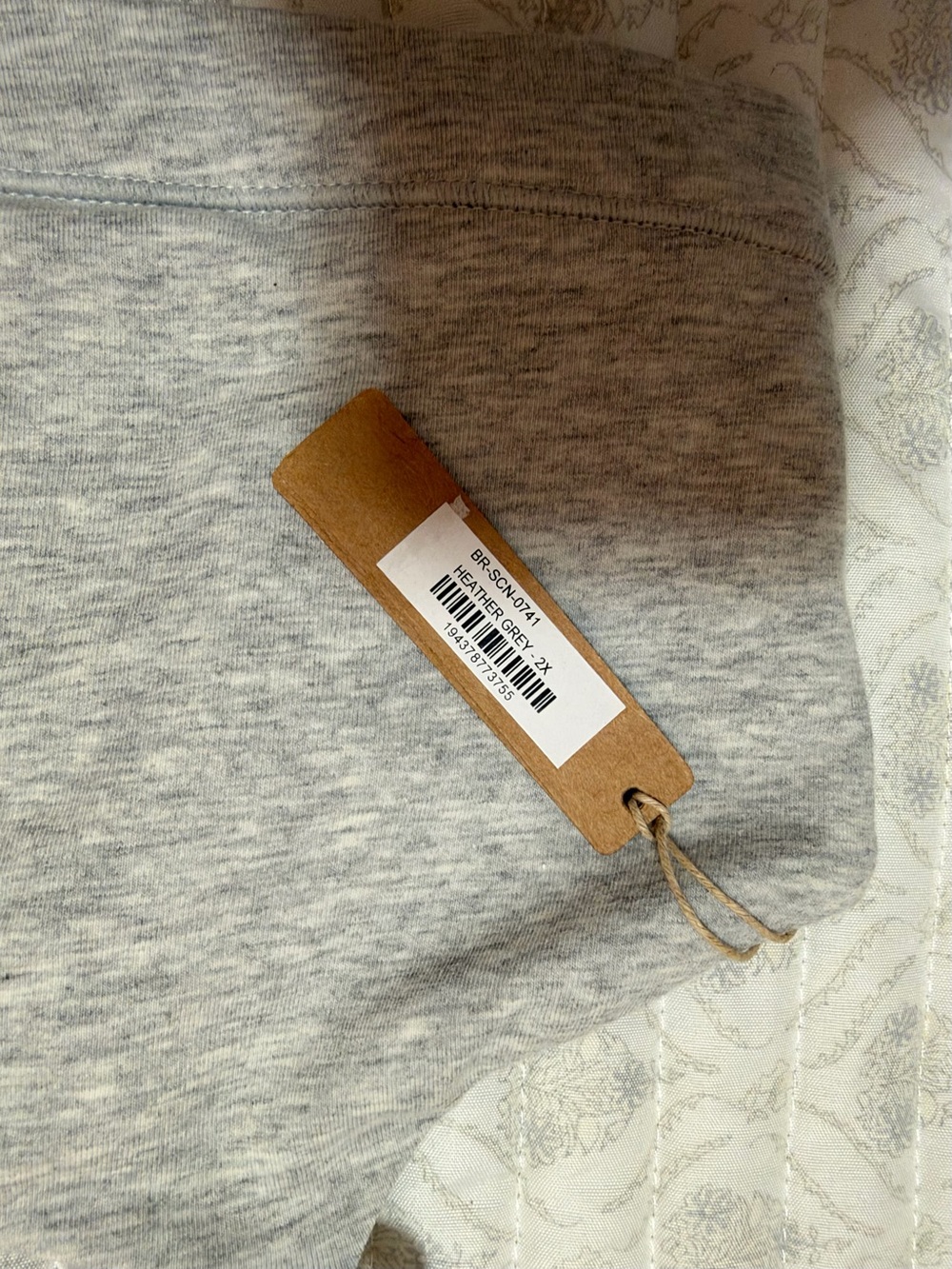 NWT SKIMS Cotton Jersey Scoop Bralette Heather Gray, Size 2X - Picture 5 of 5